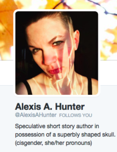 Alexis A. Hunter Twitter Profile