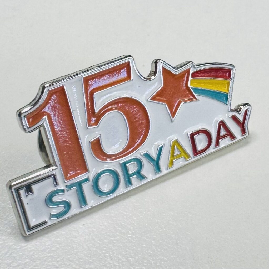 15th Anniversary soft enamel pin