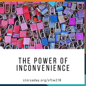 The Power of Inconvenience, illustrated with a jumble of padlocks